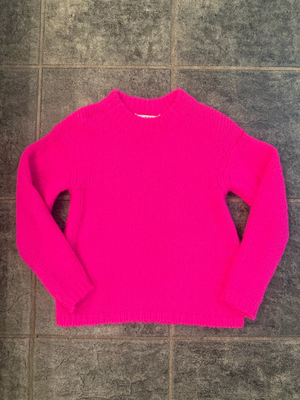 Tibi Pink Mock Neck Alpaca Knit Sweater XS